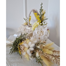 Palma wielkanocna z suszonych i stabilizowanych roślin Wanilia